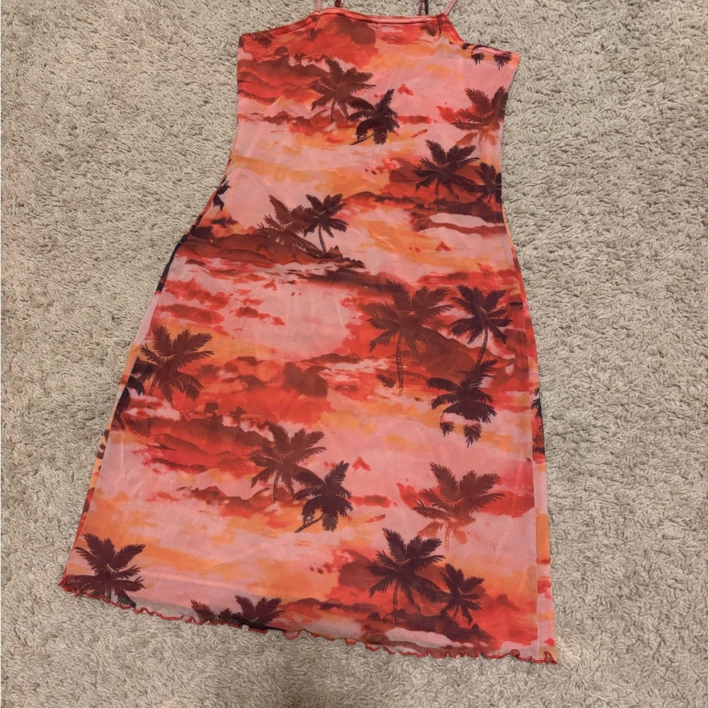 Urban Outfitters Sunset Palm Mini Dress